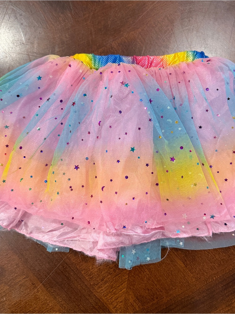 All Dressed Up Pastel Rainbow Tulle Play Skirt Costume Sz 3+